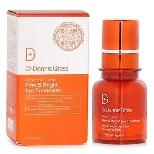 Dr Dennis Gross Vitamin C Lactic Eye Cream 0.5oz Firm Bright Treatment NIB+